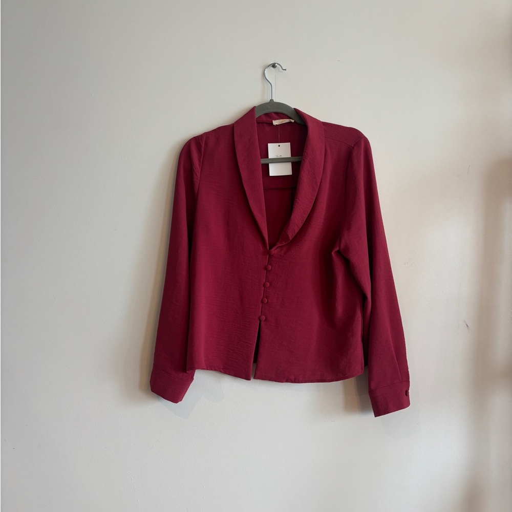 Cranberry Red Blouse (NWT)